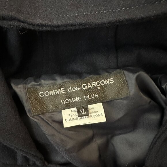 Comme De Garcons Homme Plus Nautical Jacket Coat XL Toggle Navy Blue Cotton 2009 - Picture 4 of 13